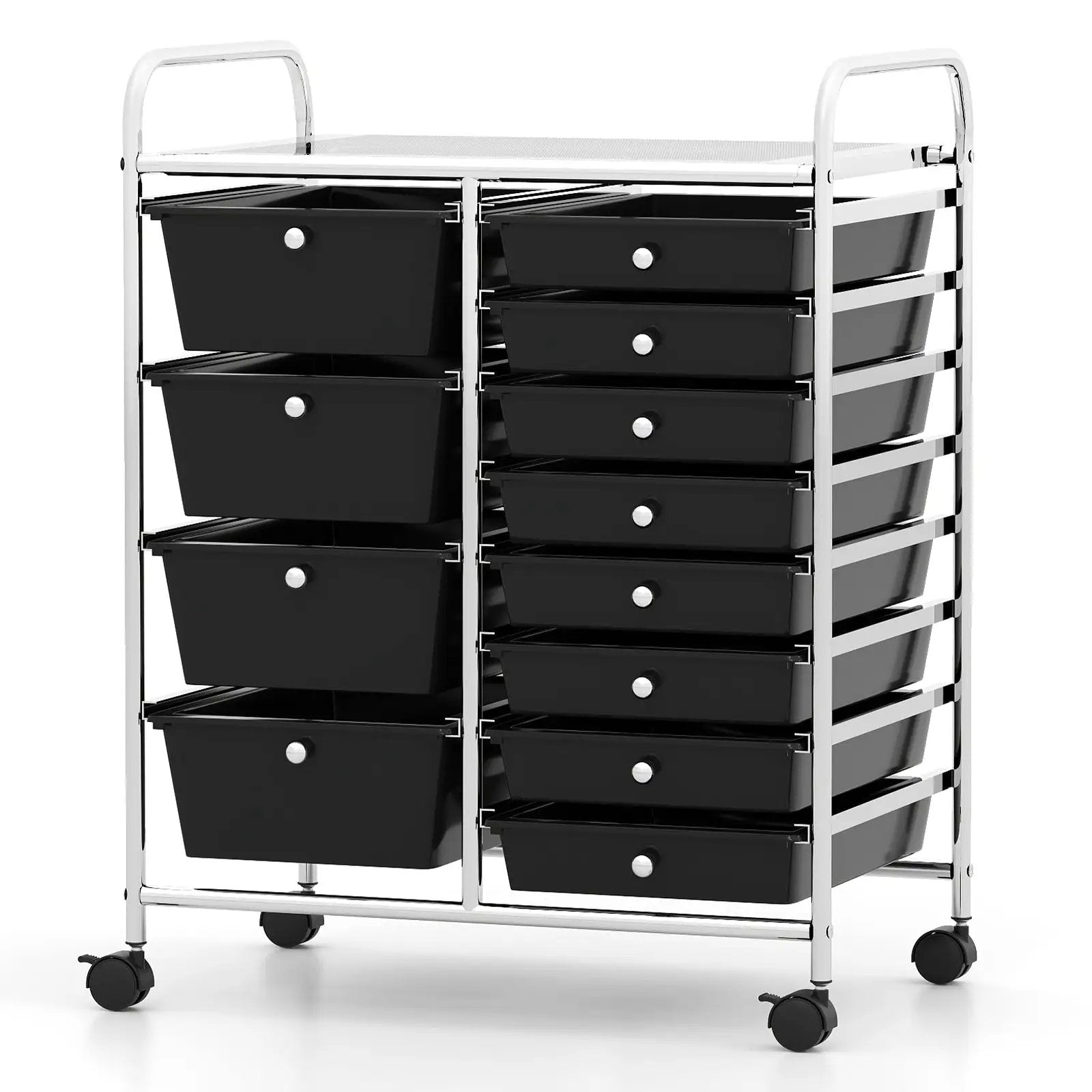 12-Drawer Utility Rolling Cart with Drawers Multi-Use Storage by DirectDeals