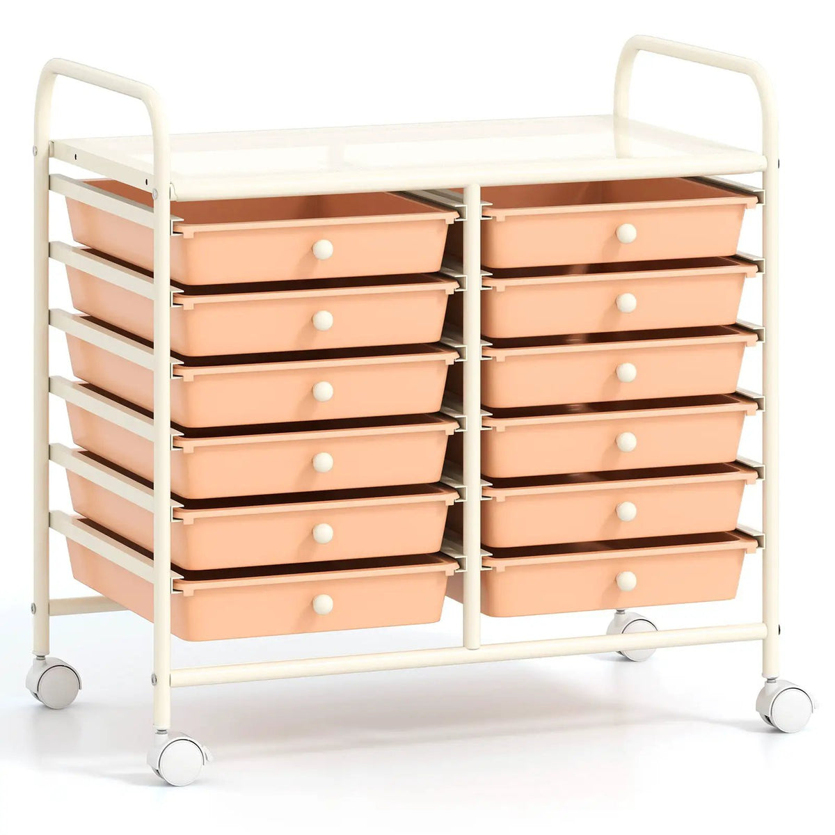 12 Drawers Rolling Storage Cart for Home and Office by DirectDeals
