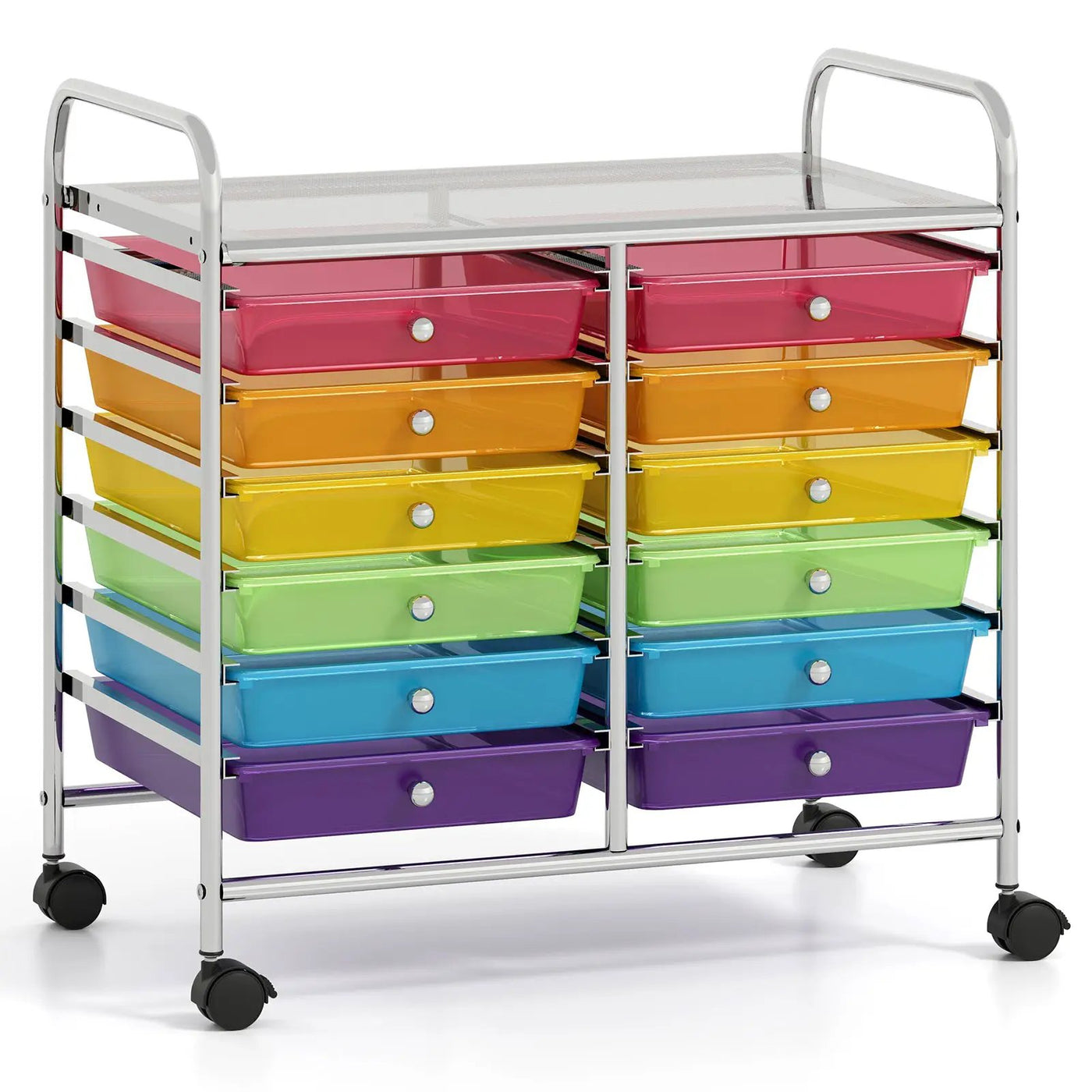 12 Drawers Rolling Storage Cart for Home and Office by DirectDeals