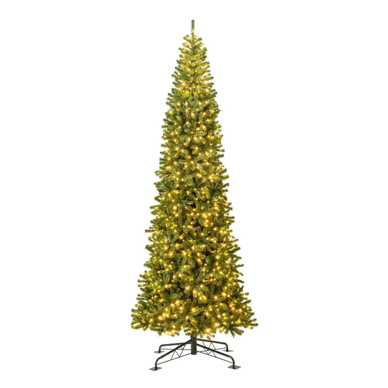 12 FT Tall Prelit Hinged Artificial Christmas Tree with 2536 PVC Branch Tips by DirectDeals