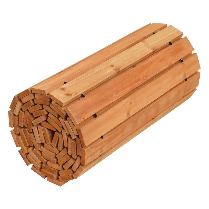 12 FT Wooden Garden Pathway 22 Inches Wide Outdoor Roll out Straight Walkway by DirectDeals