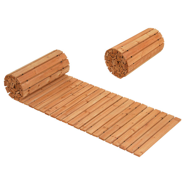 12 FT Wooden Garden Pathway 22 Inches Wide Outdoor Roll out Straight Walkway, photo 2 of 10