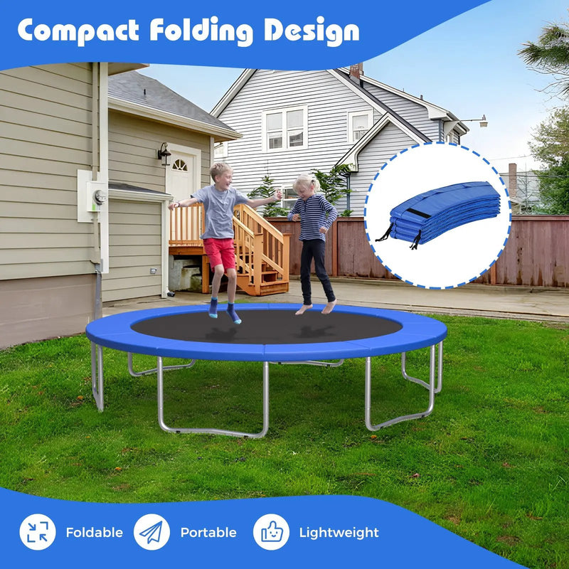8-16 FT Trampoline Pad Replacement Safety Pad with Fixing Straps (Blue) by DirectDeals