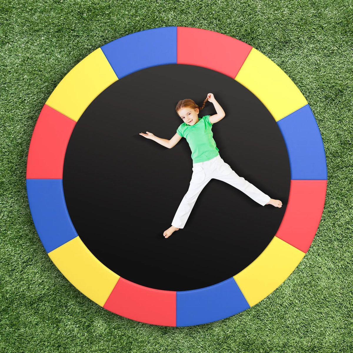 8-16 FT Trampoline Pad Replacement Safety Pad with Fixing Straps (Multicolor) by DirectDeals