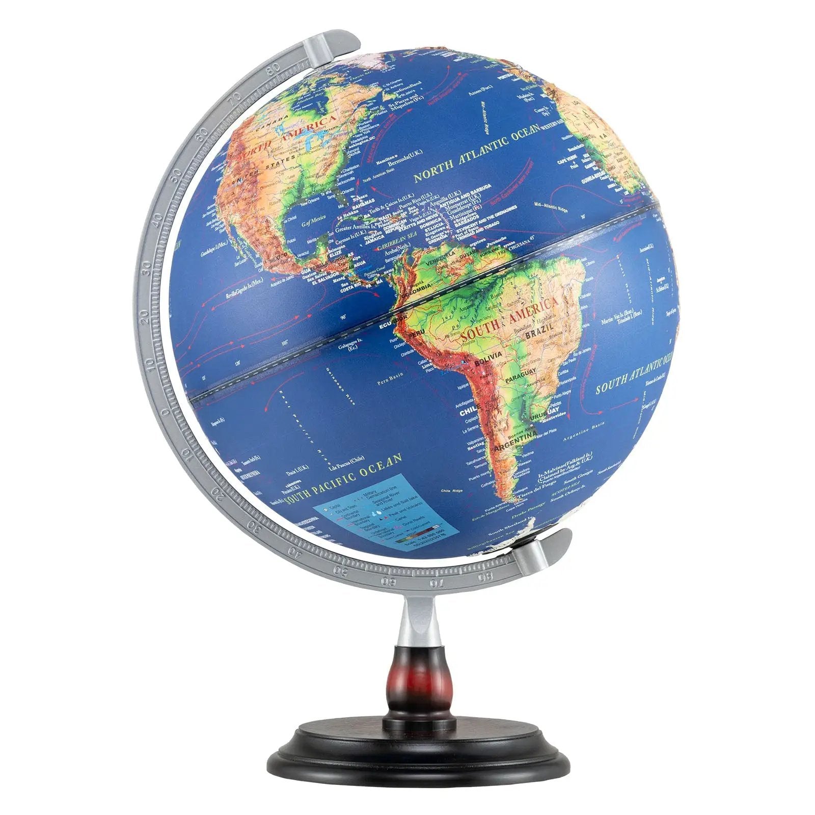 12 Inch Illuminated World Globe Antique Light up Globe Night Lamp by DirectDeals