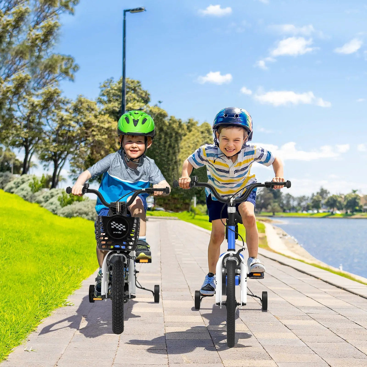 12 Inch Kids Bike Children Bicycle with Training Wheels for 3-4 Years Old by DirectDeals