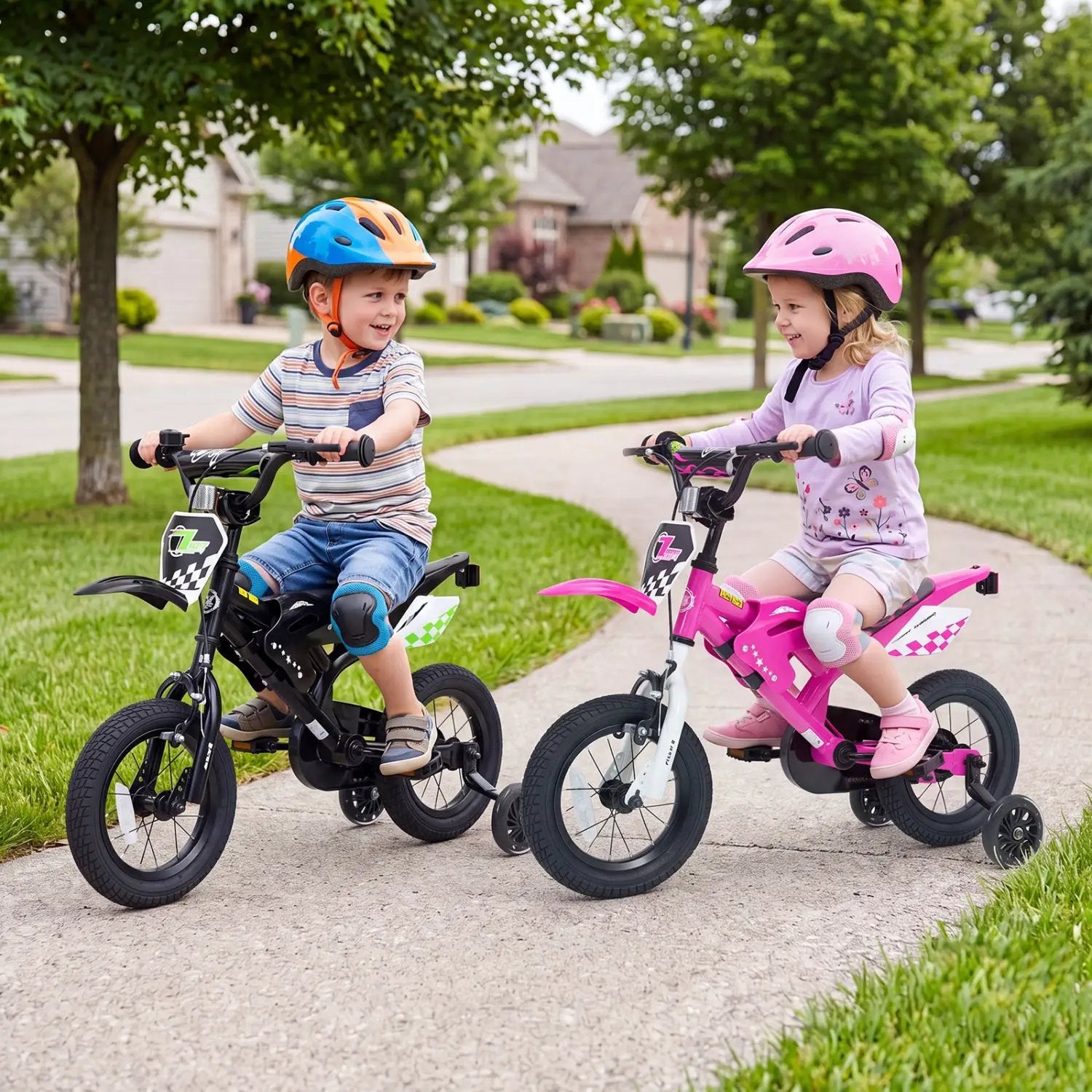 12 Inch Kids Bike with Training Wheels Ages 3-4 by DirectDeals