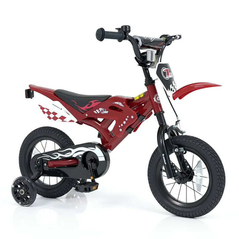 12 Inch Kids Bike with Training Wheels Ages 3-4 by DirectDeals