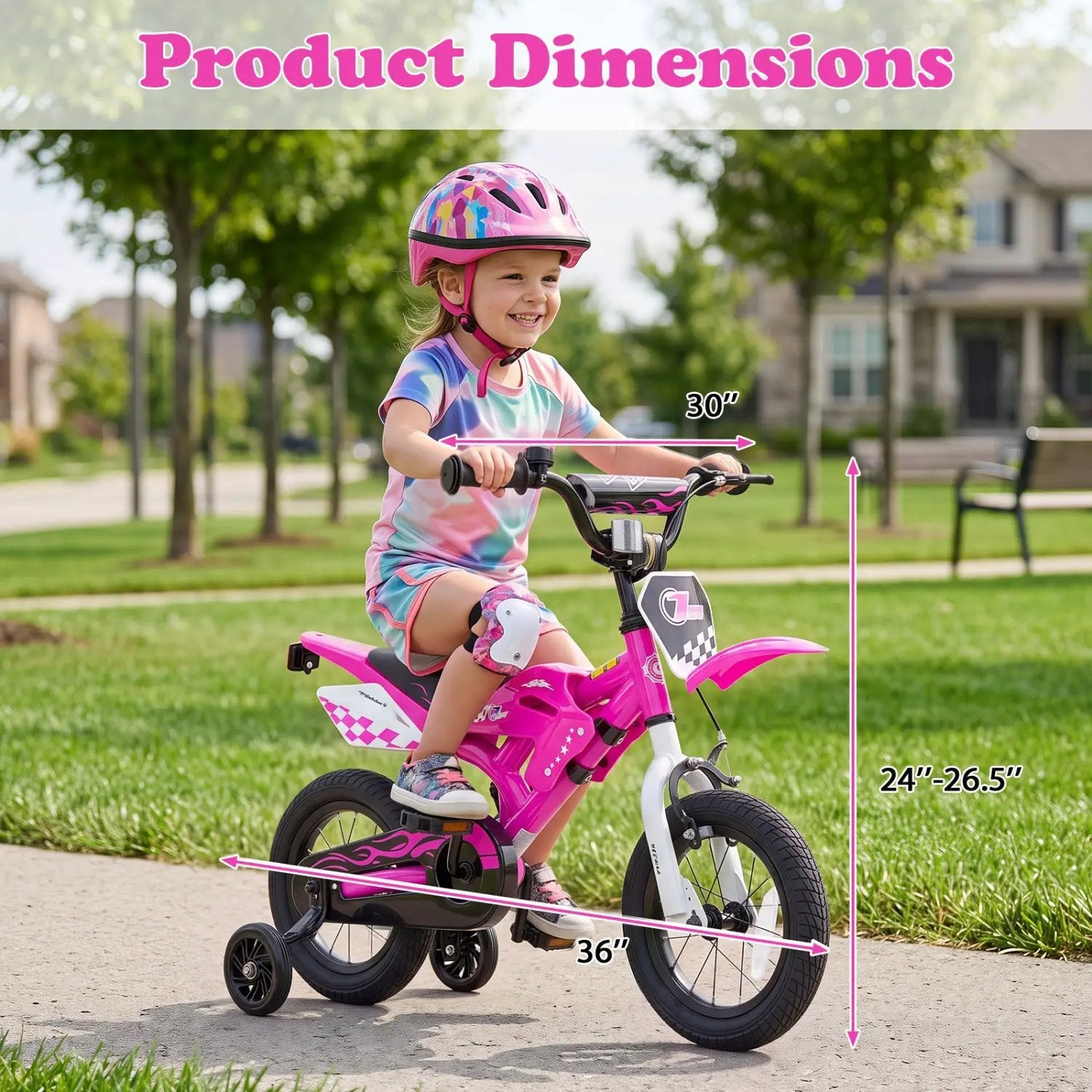 12 Inch Kids Bike with Training Wheels Ages 3-4 by DirectDeals