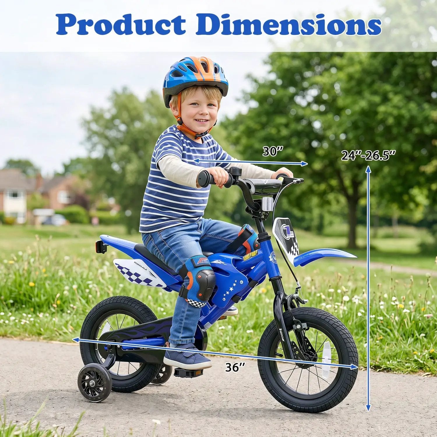 12 Inch Kids Bike with Training Wheels Ages 3-4 by DirectDeals
