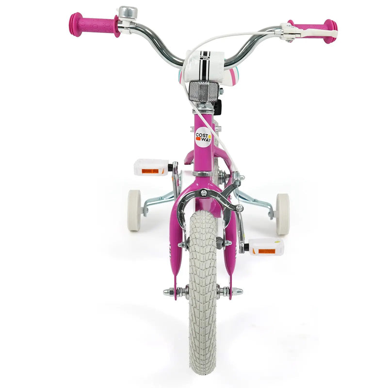 Kids Bike 12-18 Inch with Training Wheels - Pink by DirectDeals