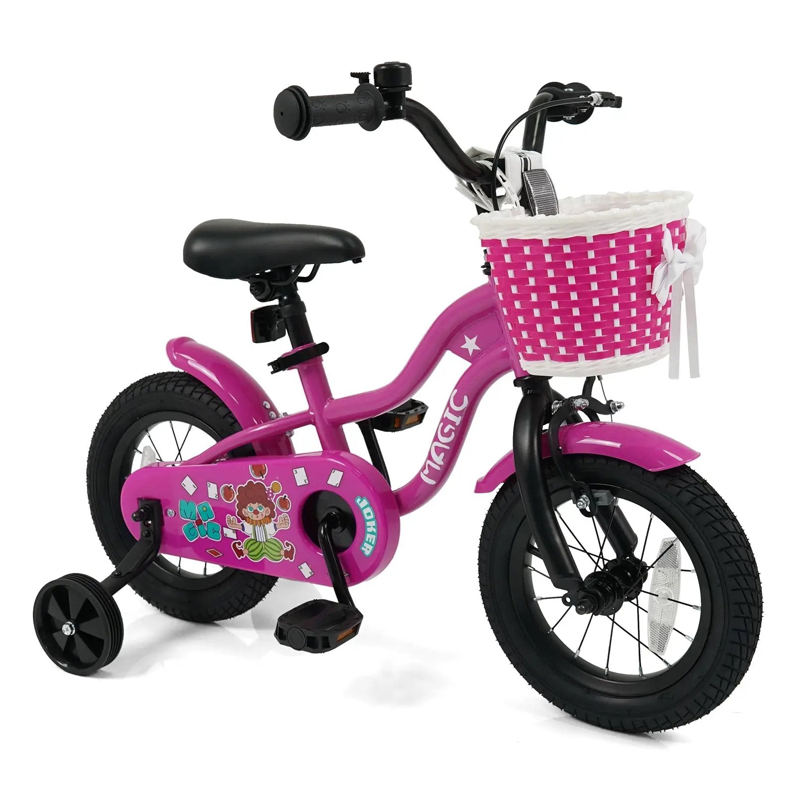 Kids Bike with Training Wheels 12-18 Inch - Magic Rose by DirectDeals