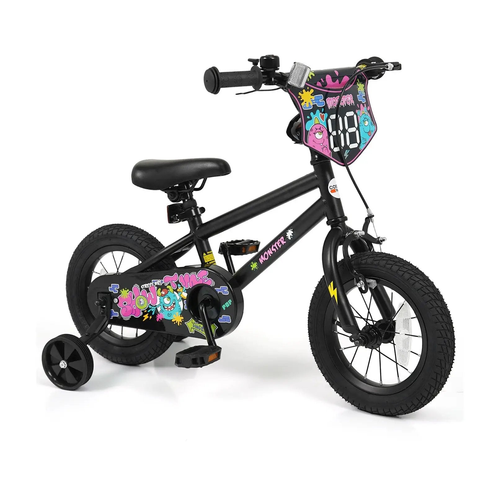 18-Inch Kids Bike with Training Wheels for Ages 4-8 by DirectDeals