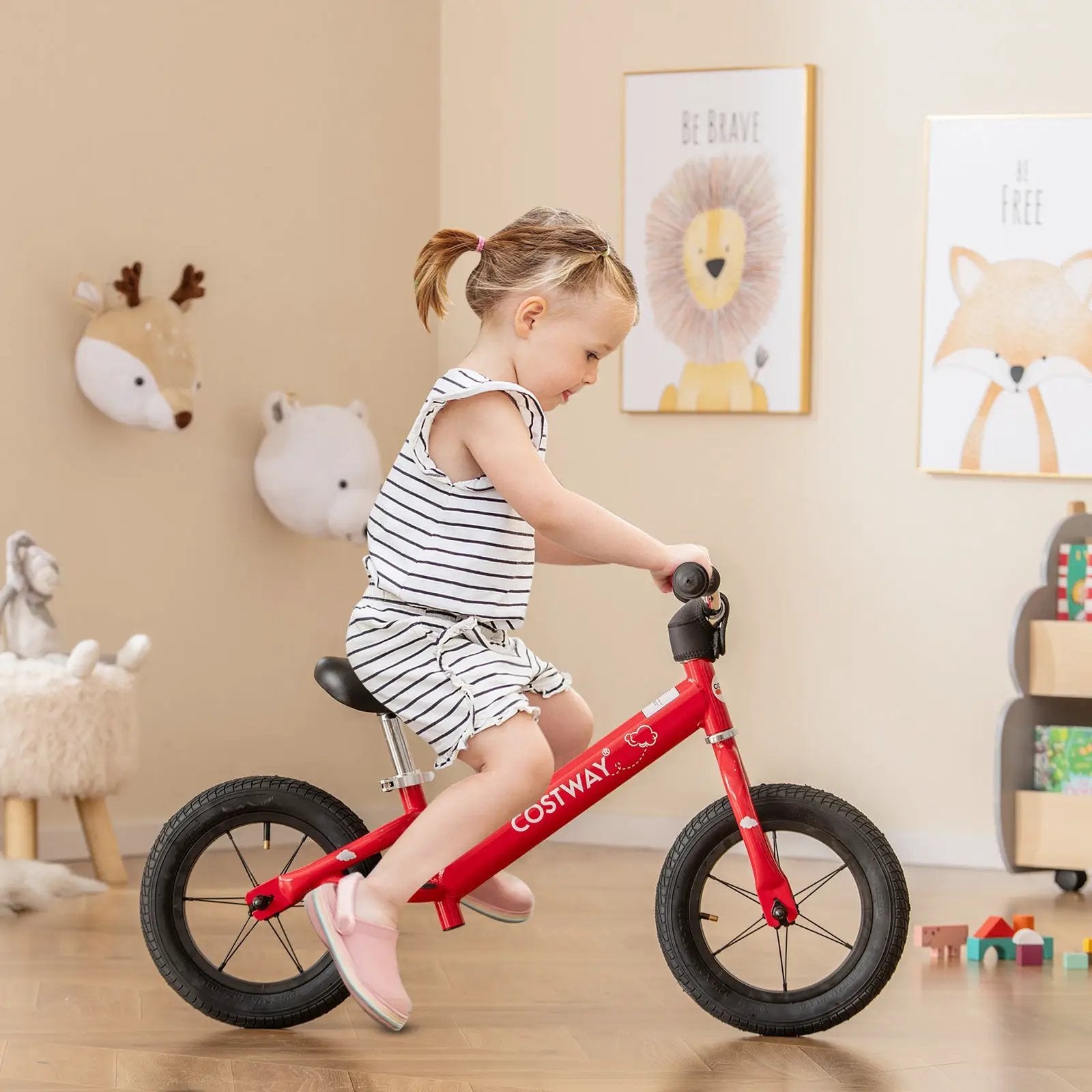 12 Inch Toddler Balance Bike with Height Adjustable Handlebar and Seat by DirectDeals