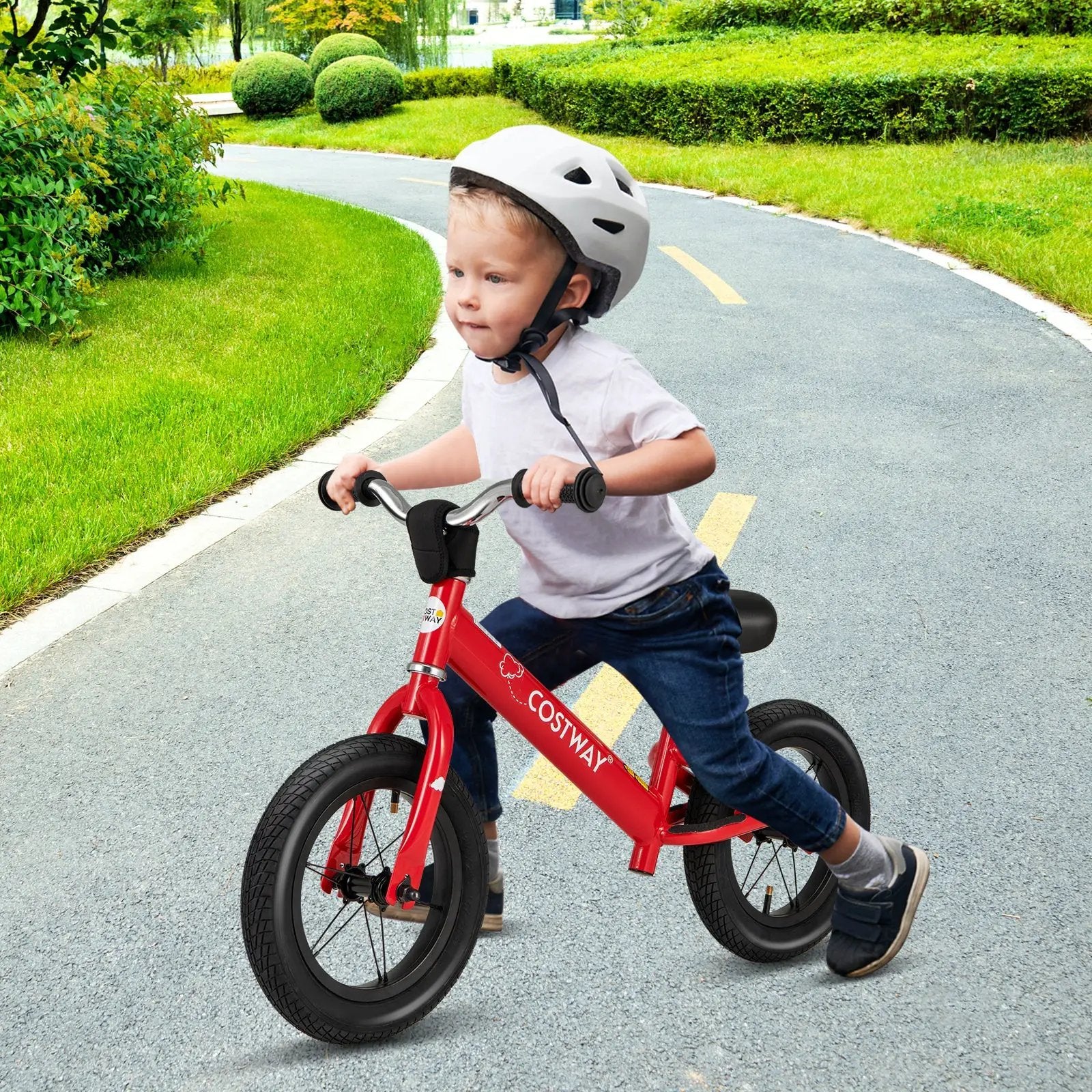 12 Inch Toddler Balance Bike with Height Adjustable Handlebar and Seat by DirectDeals