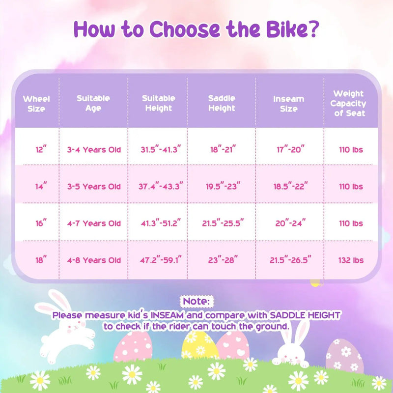 12-Inch Girls Bike with Training Wheels for Ages 3-4 by DirectDeals