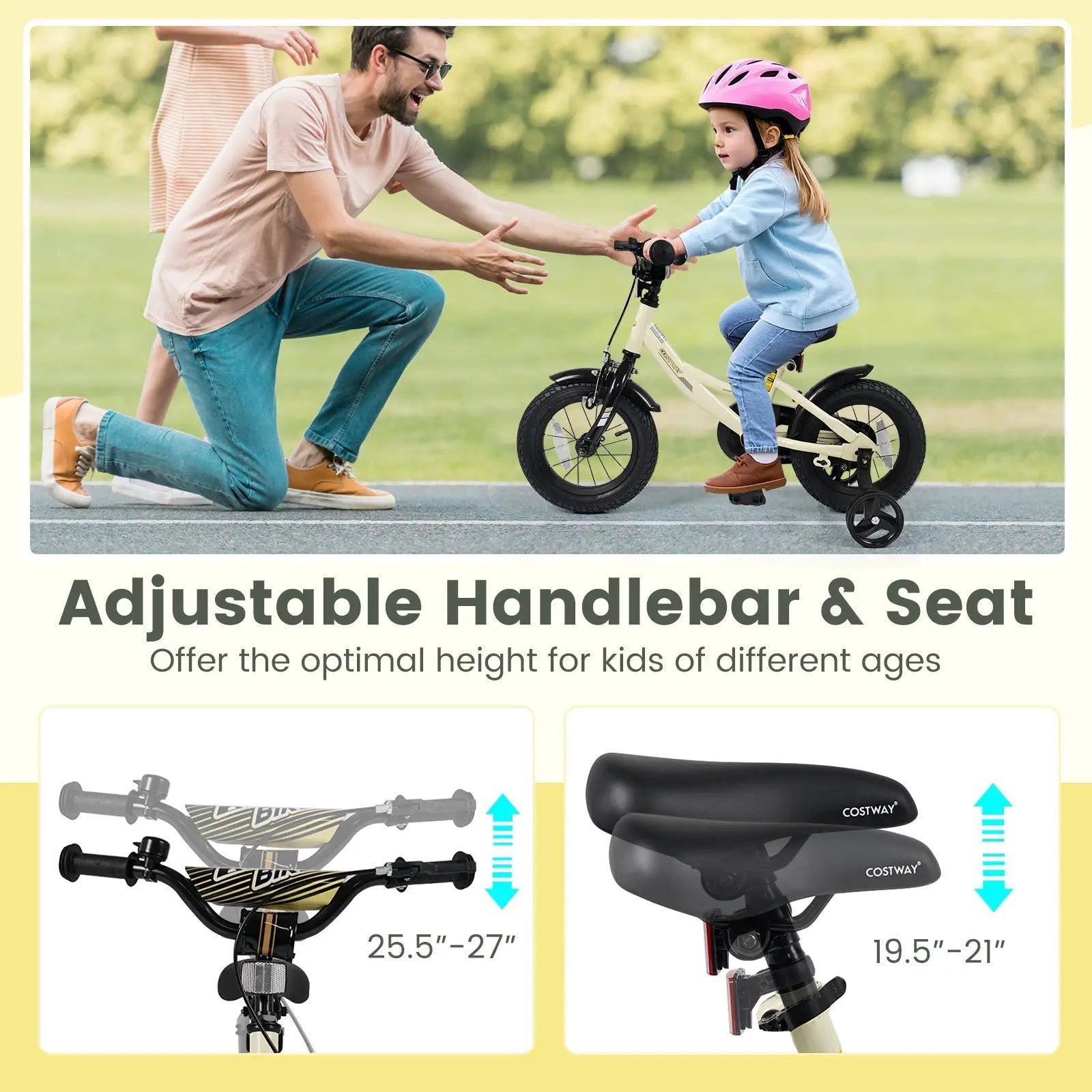 14 Inches Kids Bike Sport Bicycle with Removable Training Wheels by DirectDeals