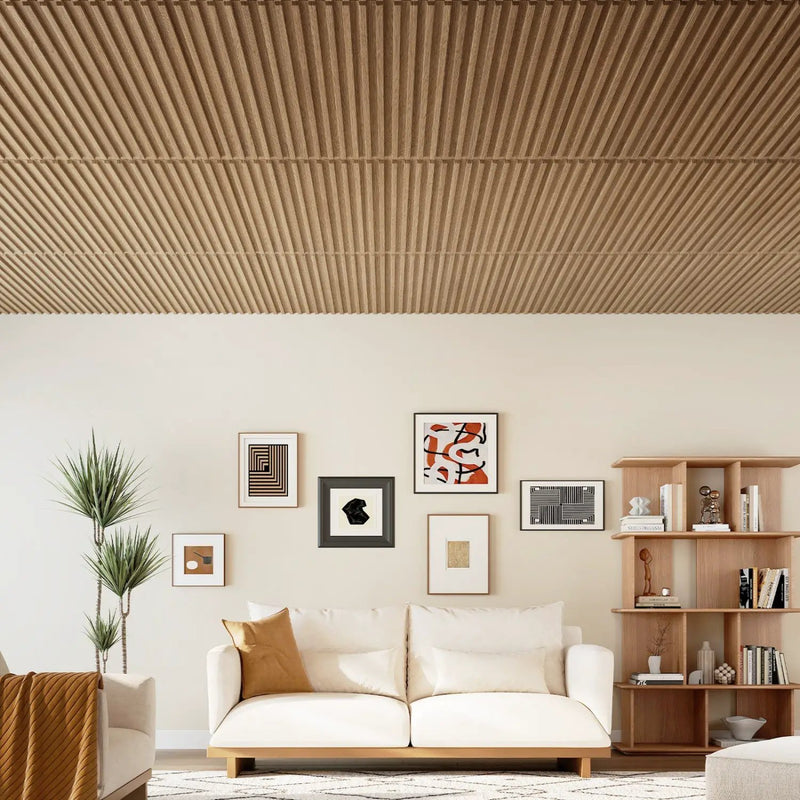 12-Pack PVC Slat Wall Panels for Interior Wall Decoration for Living Room and TV Background by DirectDeals