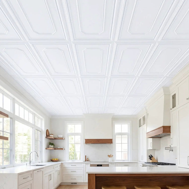 24 Pieces Ceiling Tiles Decorative PVC Ceiling Covering Panels by DirectDeals