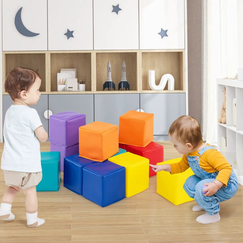 12 Pieces Soft Foam Building Blocks Climbing Foam Cubes Set for Kids by DirectDeals