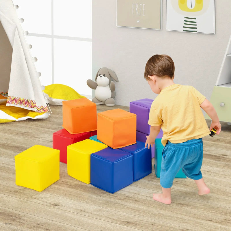 12 Pieces Soft Foam Building Blocks Climbing Foam Cubes Set for Kids by DirectDeals