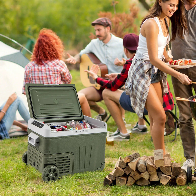 12 Volt Car Refrigerator Portable Car Fridge with Adjustable Range by DirectDeals