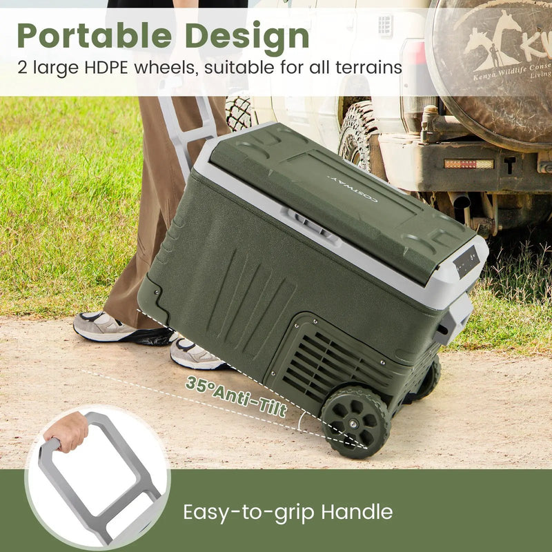 12 Volt Car Refrigerator Portable Car Fridge with Adjustable Range by DirectDeals