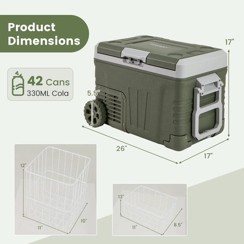 12 Volt Car Refrigerator Portable Car Fridge with Adjustable Range by DirectDeals