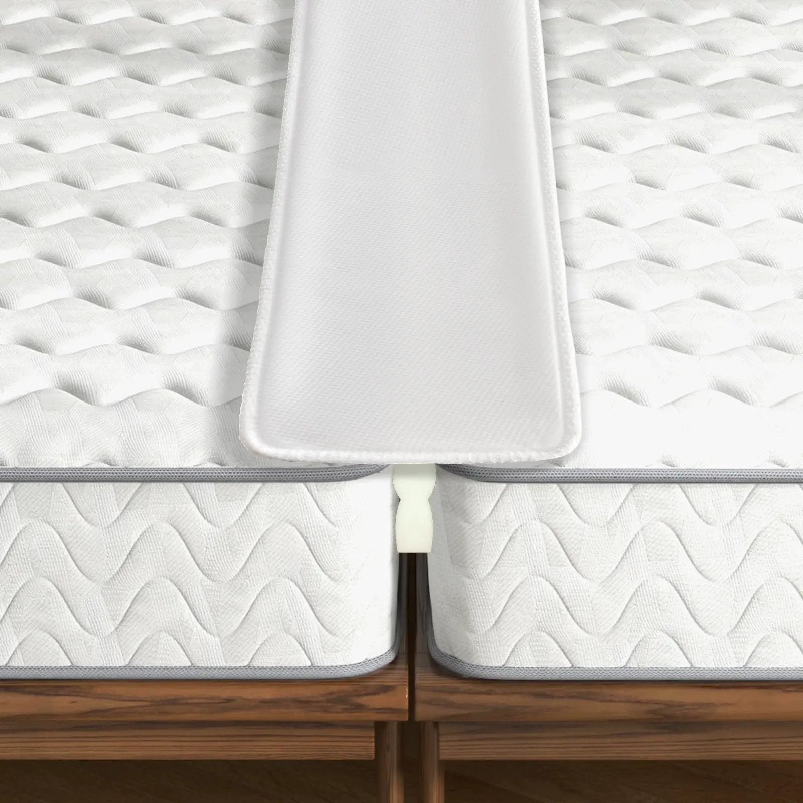 9 Inch Wide Bed Bridge Twin to King Converter Kit with Strap by DirectDeals