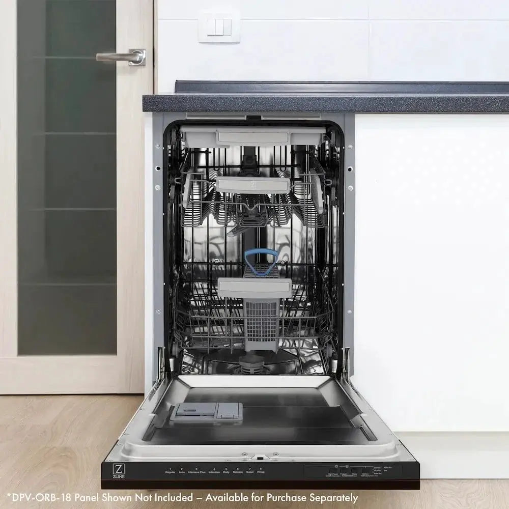 ZLINE Autograph 18" Dishwasher Stainless, Gold DWVZ-18-G by Farmhouse Kitchen and Bath