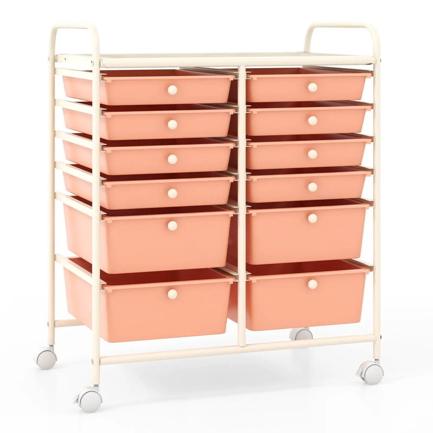 12 Storage Drawer Organizer Bins Rolling Cart by DirectDeals