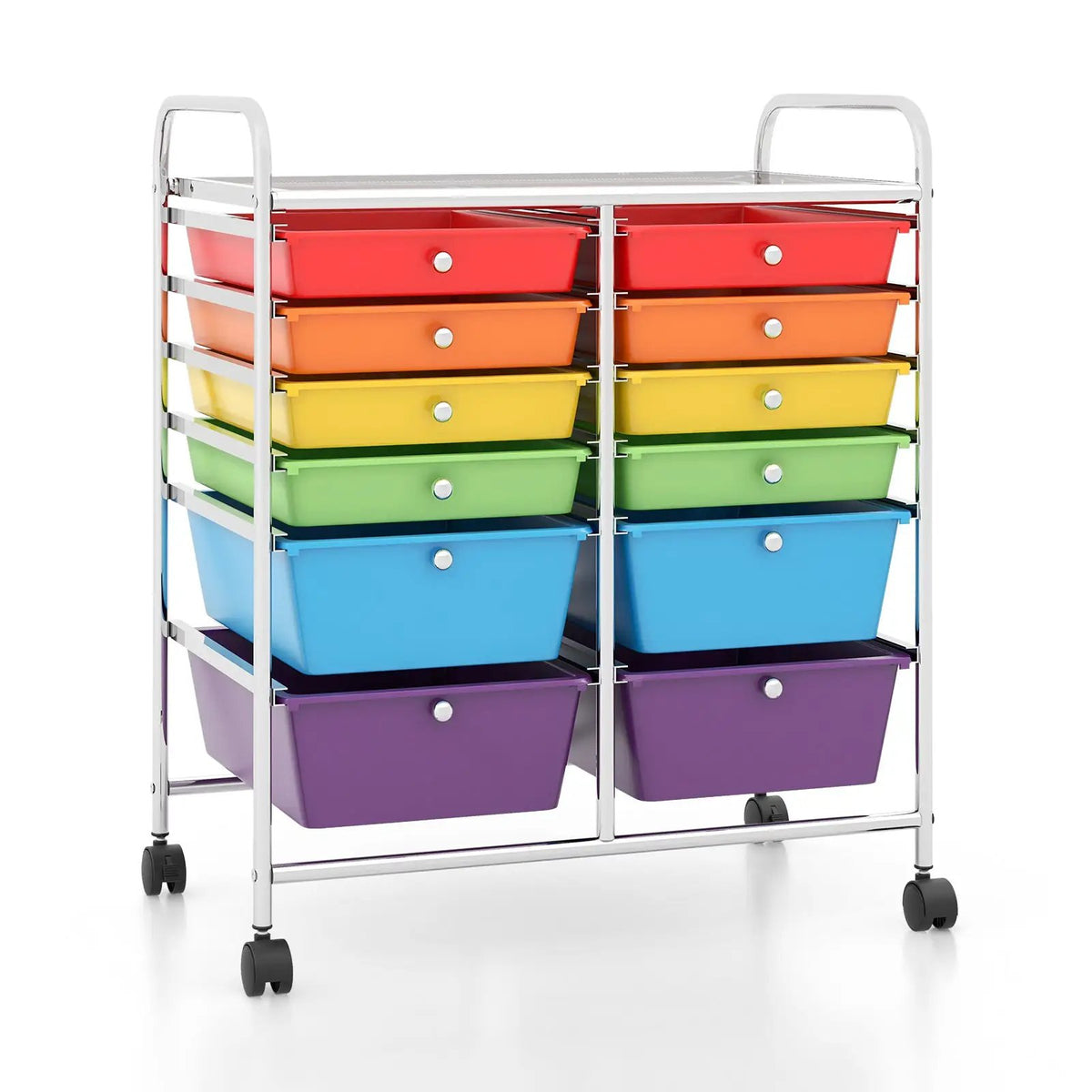 12 Storage Drawer Organizer Bins Rolling Cart by DirectDeals