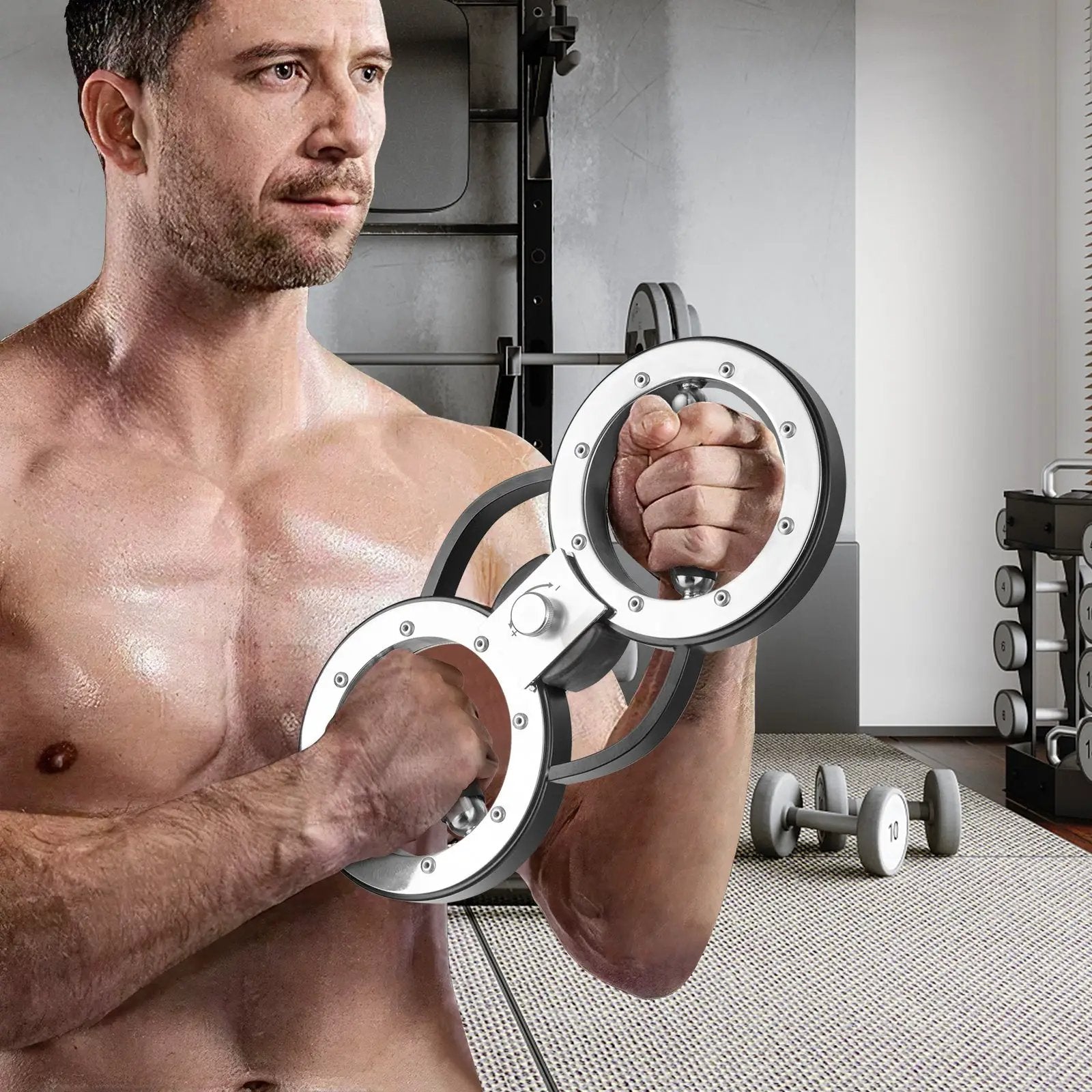 12 LBS Burn Machine Arm Workout Equipment with Adjustable Resistance by DirectDeals