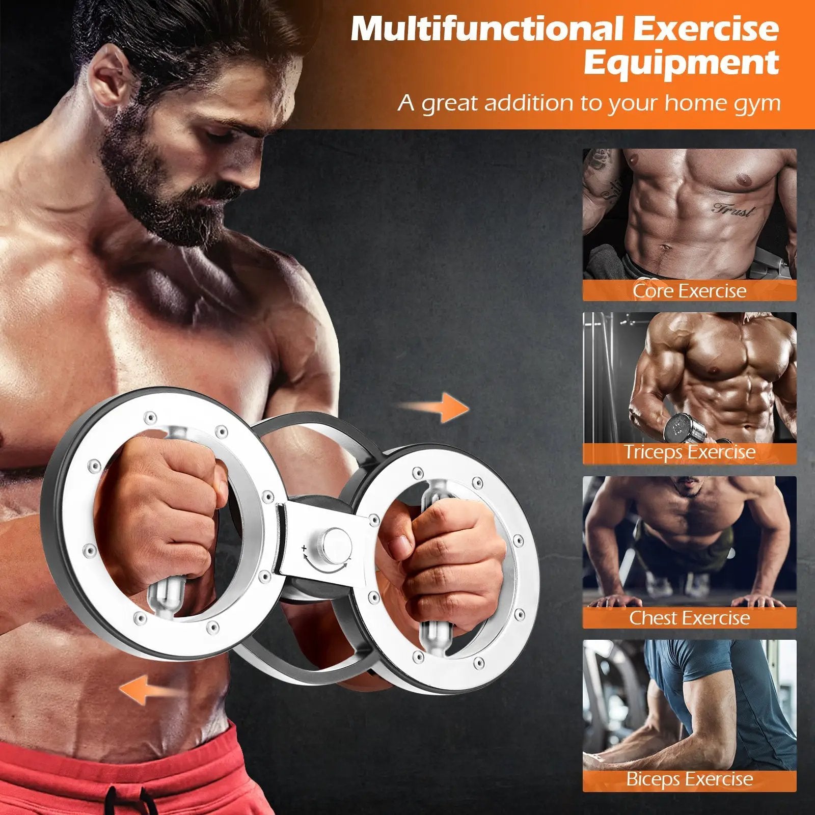 12 LBS Burn Machine Arm Workout Equipment with Adjustable Resistance by DirectDeals