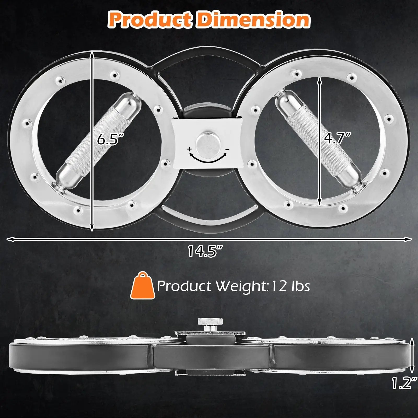12 LBS Burn Machine Arm Workout Equipment with Adjustable Resistance by DirectDeals