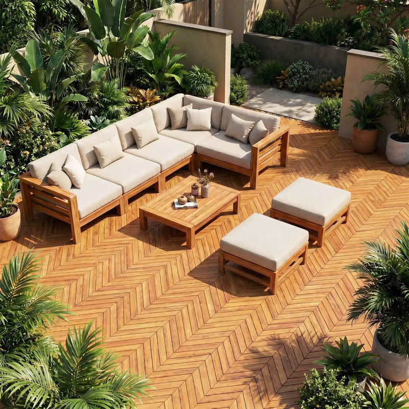 Acacia Wood Interlocking Deck Tiles 12x12 Inch - 30 Pack by DirectDeals