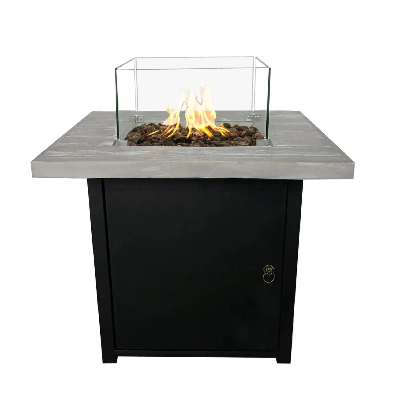 Reinforced Propane Fire Pit Table - Black / Gray by HouseOfZazla