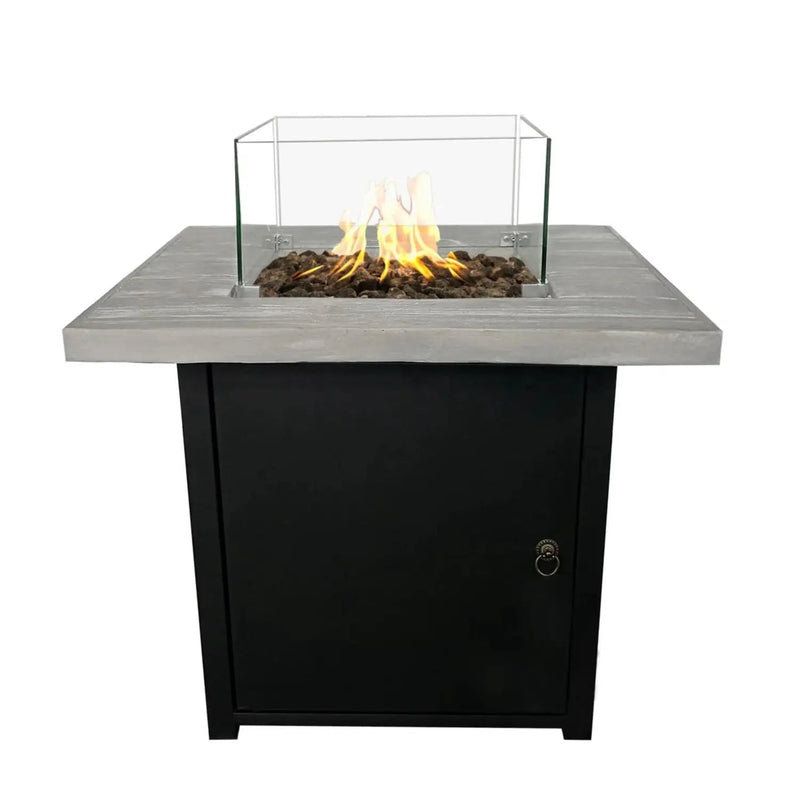Reinforced Propane Fire Pit Table - Black / Gray by HouseOfZazla