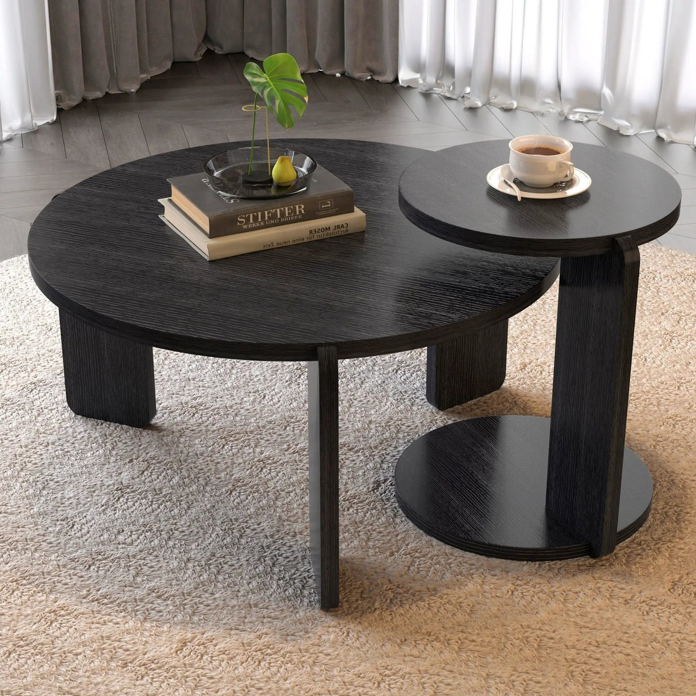 Round Coffee & End Table Set by HouseOfZazla