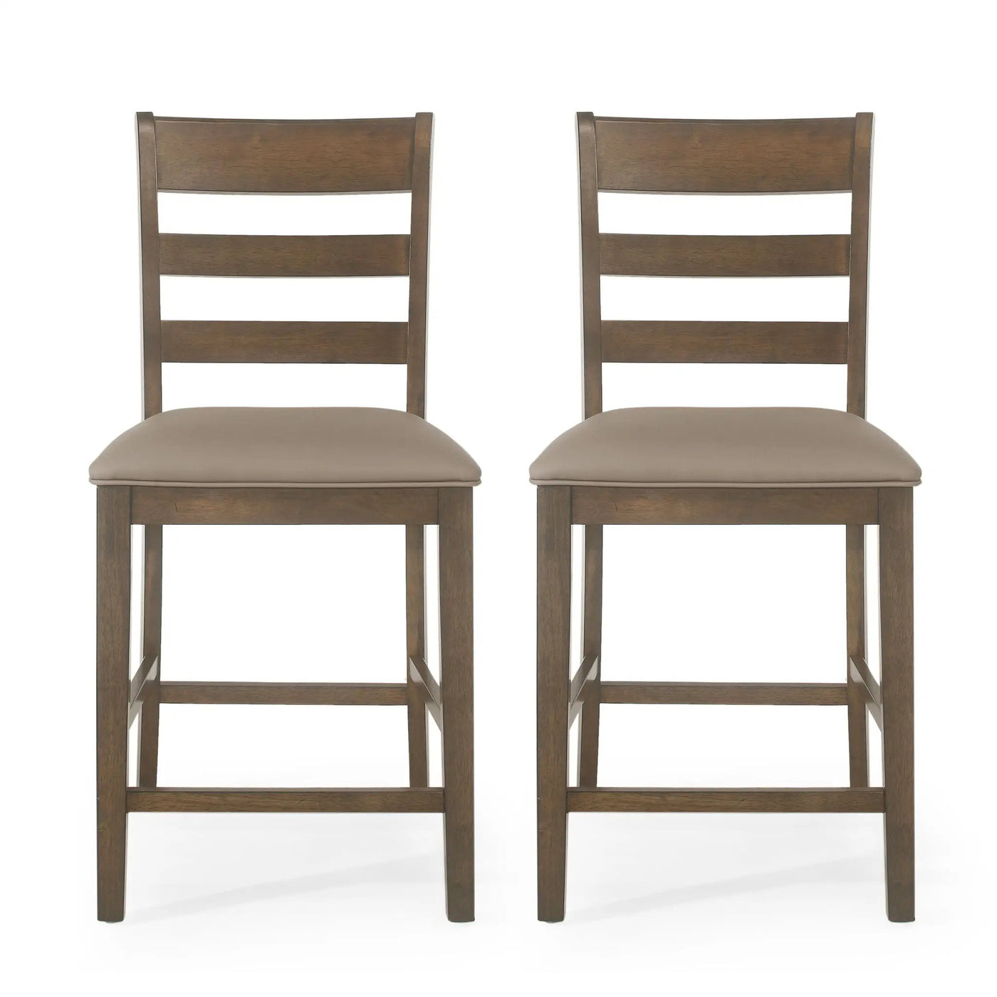 Farmhouse Upholstered Wood Counter Stools by HouseOfZazla