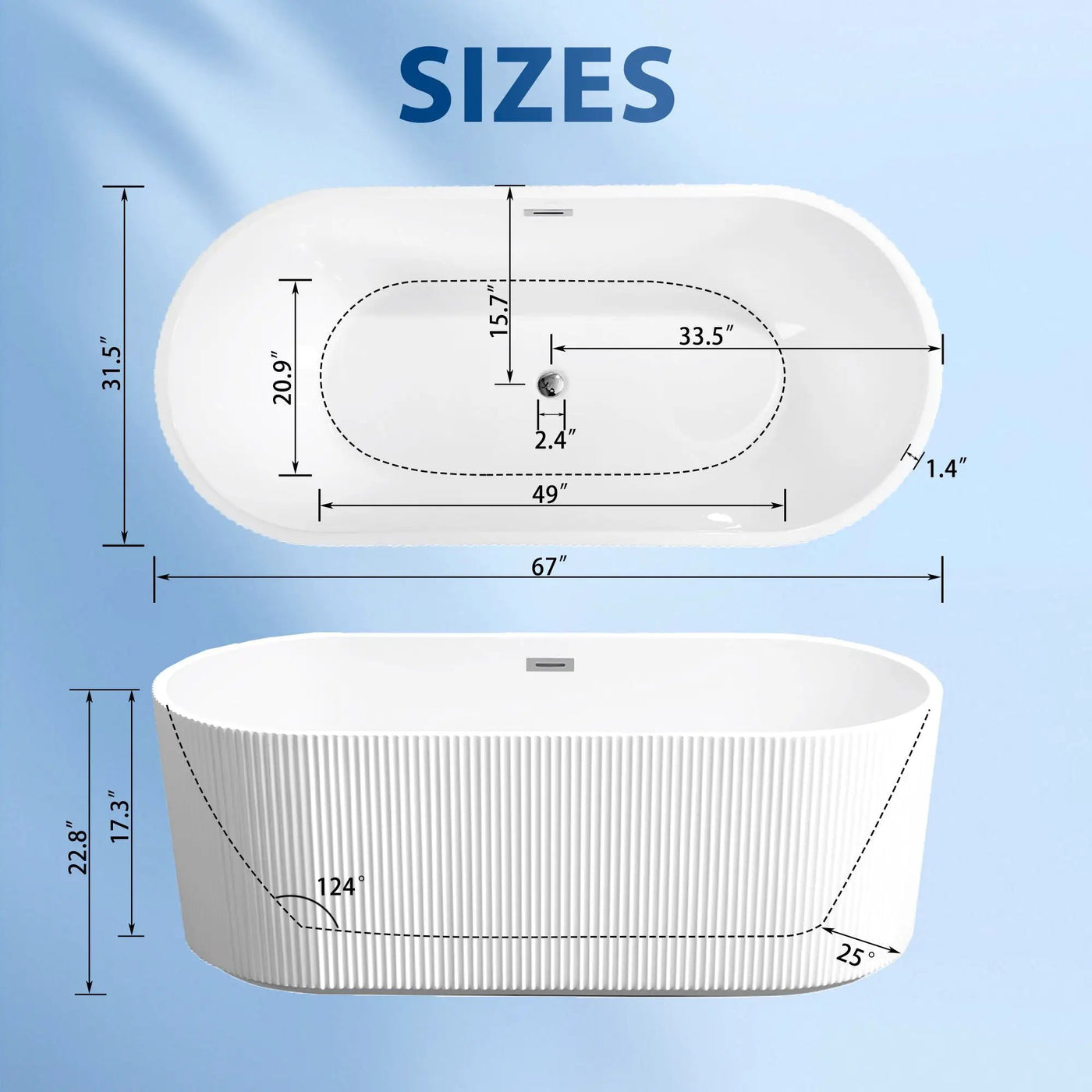 Linear Freestanding Soaker Tub by HouseOfZazla