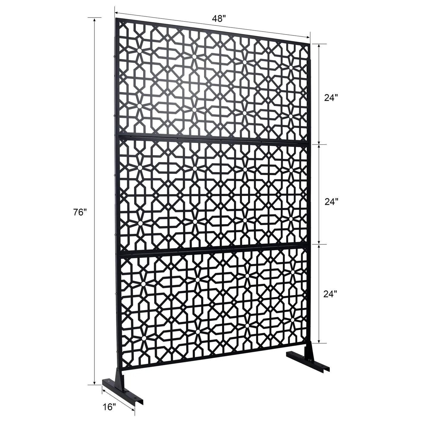 Outdoor & Indoor Metal Freestanding Decorative Privacy Screen by HouseOfZazla