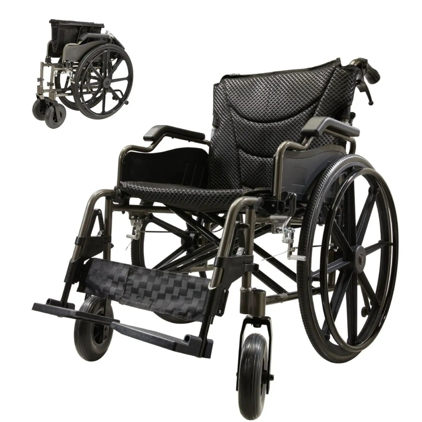 Lightweight Foldable Transport Wheelchair For Adults With Double X Force Support by HouseOfZazla