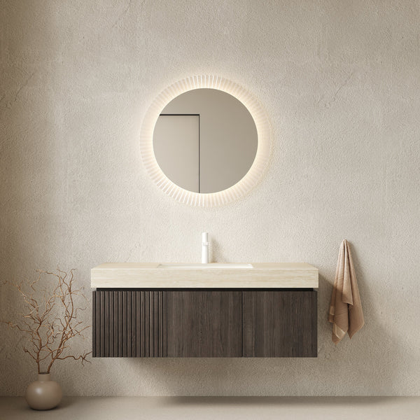 MURI 48" Bathroom Vanity & Sink with Floating Plywood Storage