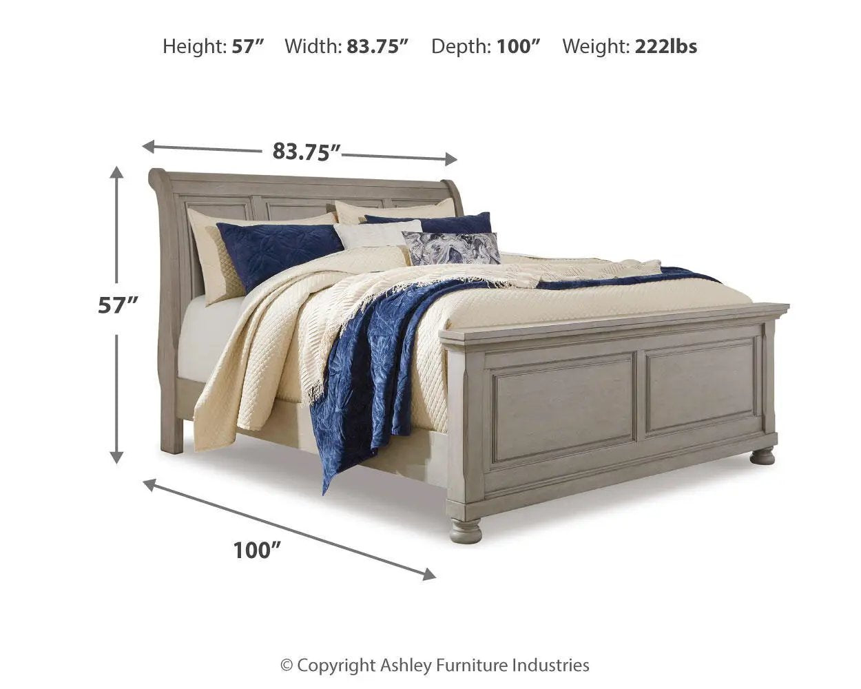 Lettner - Sleigh Bed by Unique Piece Furniture