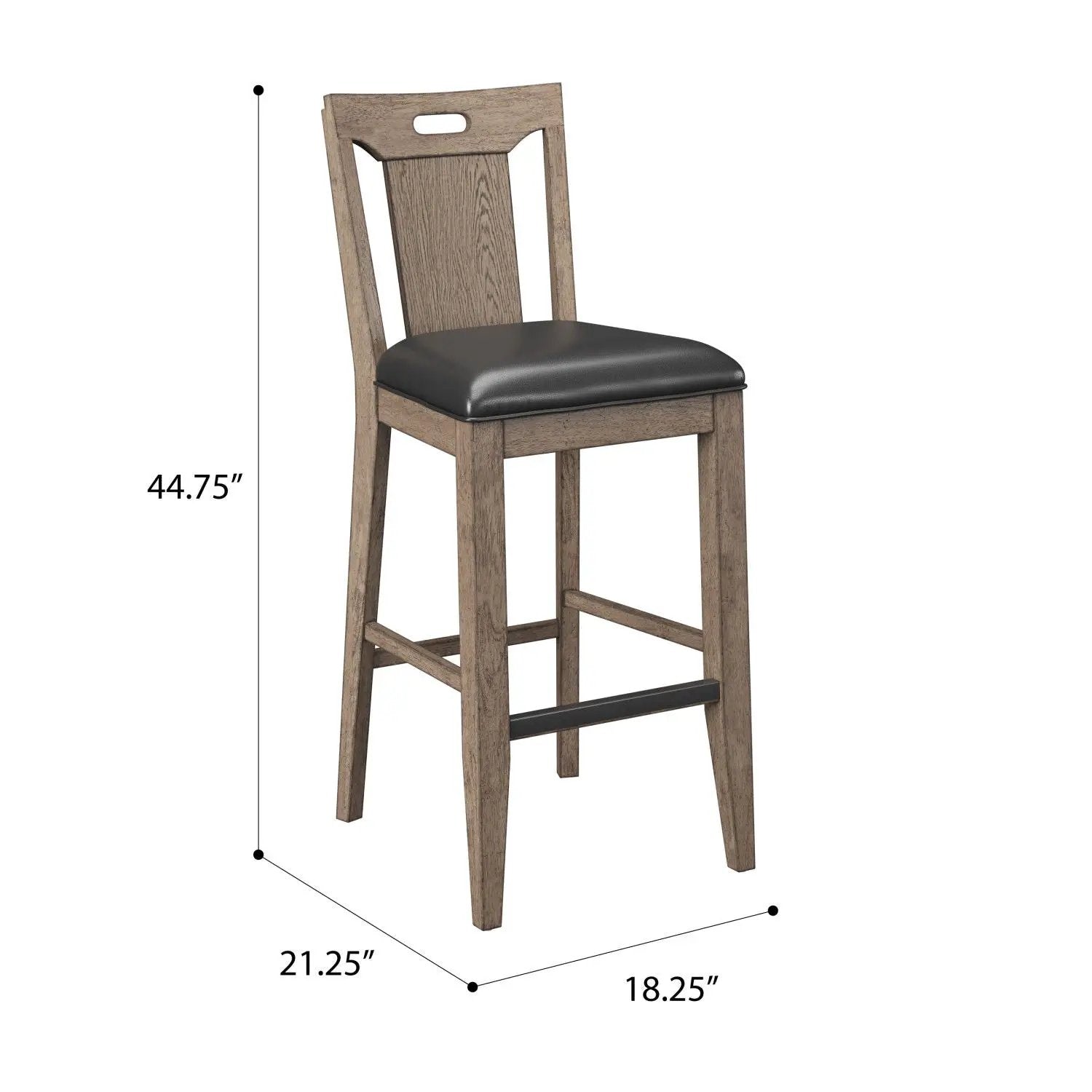 Slat Back Bar Stools (Set of 2) - Brown by Unique Piece Furniture