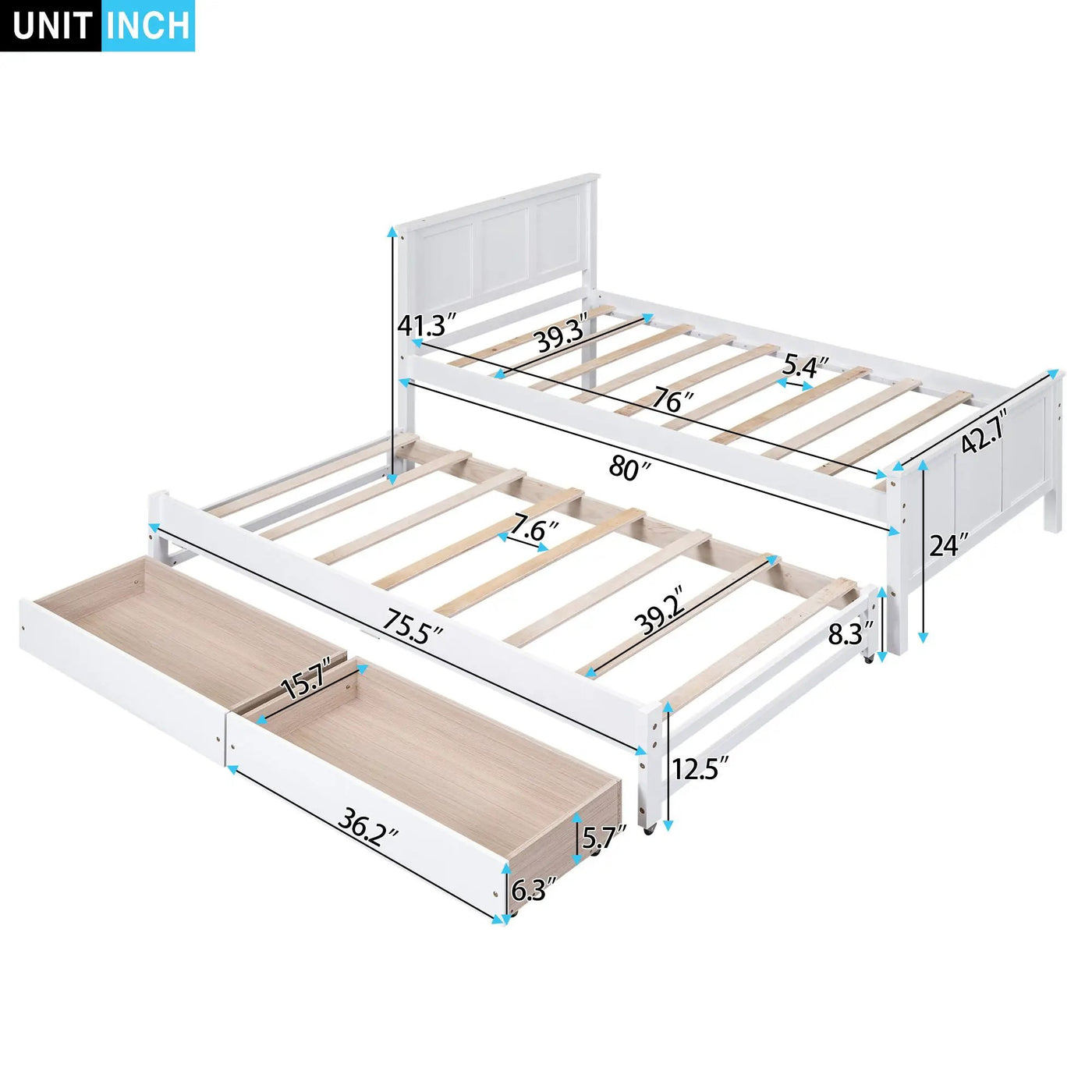 Platform Bed With Trundle And Drawers by HouseOfZazla