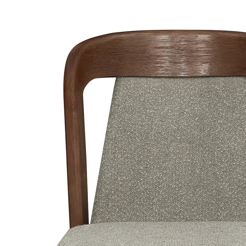 Upholstered Backrest Armless Dining Chairs (Walnut+Light Brown) by HouseOfZazla