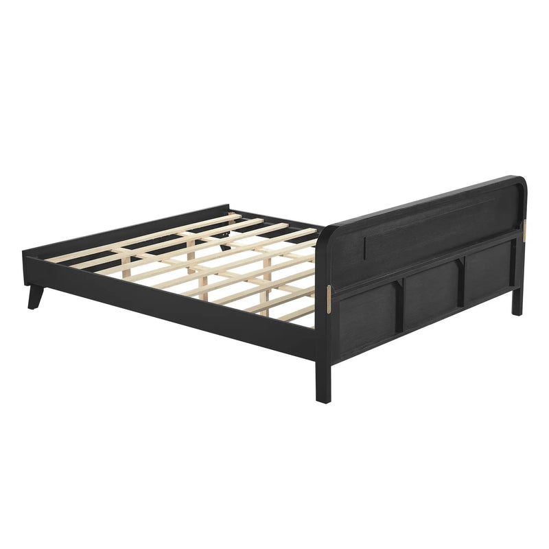 Pine Solid Wood Queen Size Bed, Solid and Stable, No Box Spring Needed by HouseOfZazla