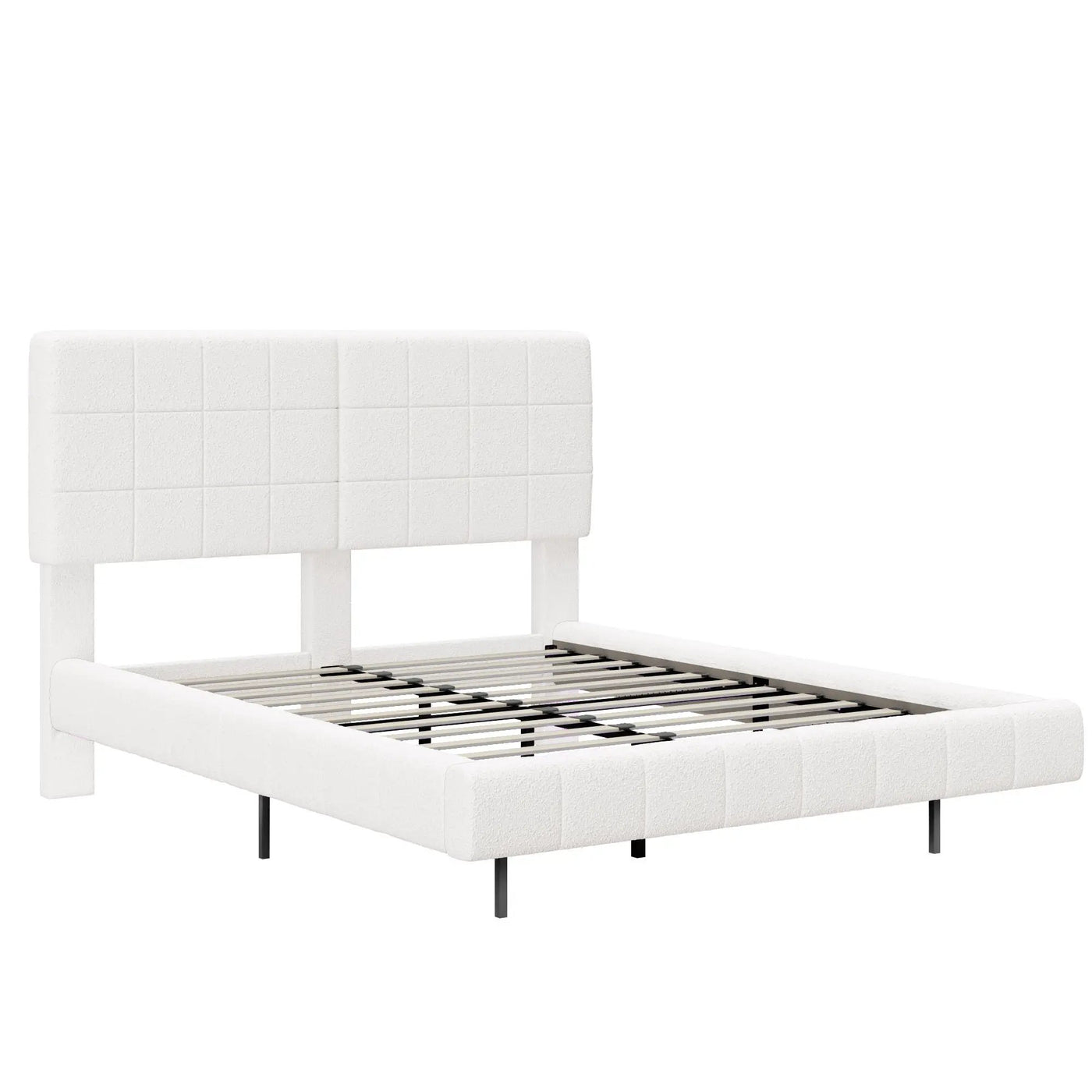 Floating Bed with Light and Soft Touch Surface by HouseOfZazla